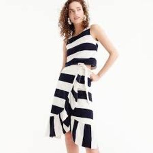 Jcrew striped rugby wrap skirt